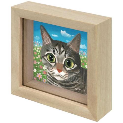 動物画 糸井忠晴 ミニミニボックスフレーム フラワー ユーパワー IT-01252 ギフト インテリア 取寄品 マシュマロポップ