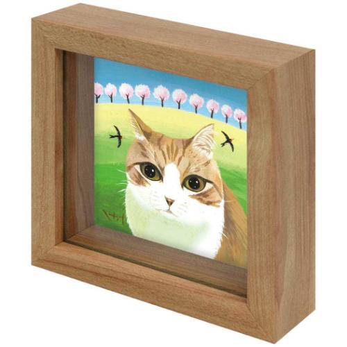 動物画 糸井忠晴 ミニミニボックスフレーム 春にて ユーパワー IT-01265 ギフト インテリア 取寄品 マシュマロポップ