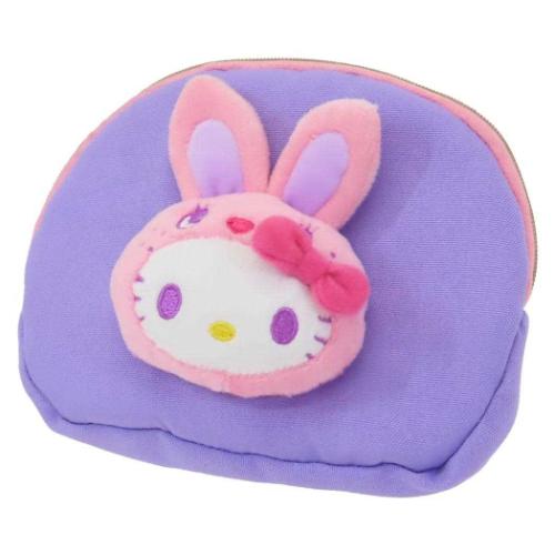 コスメポーチ ハローキティ ボアフェイス化粧ポーチ カラフルバニー PU サンリオ ナカジマ 小物入れ マシュマロポップ