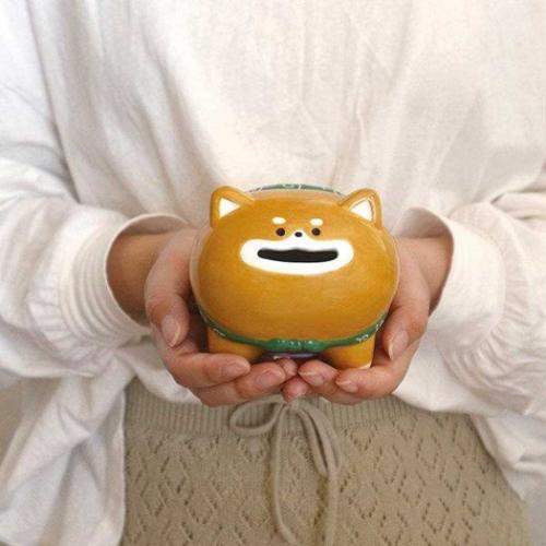 貯金箱 はらぺこ貯金箱 しばいぬ デコレ ギフト雑貨 おもしろ雑貨 マシュマロポップ