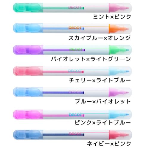 マーカーペン 重ね書きマーカー DECOT デコット3 サンスター文具 新学期準備文具 かわいい メール便可 マシュマロポップのサムネイル