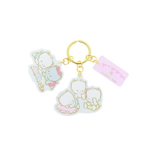 キーリング ニャニィニュニェニョン 3連アクリルキーホルダー レトロ サンリオ サンスター文具 プレゼ..
