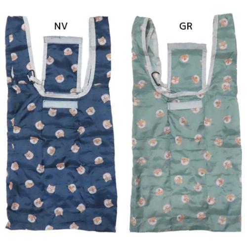 ショッピングバッグ KURUTTOエコバッグ カラビナ付き コータくんフェイス ミントイン お買い物かばん コンパクト マシュマロポップ