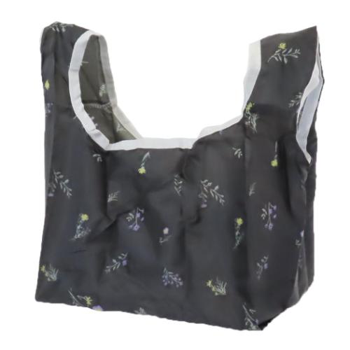 ショッピングバッグ コンビニエコバッグ ボタニカル BK ミントイン お買い物かばん コンビニ弁当 マチ..