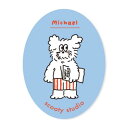 キャラクターステッカー scooty studio ダイカットステッカー 大 Michael oval フロンティア デコシール デコレーション 耐水耐光 かわいい メール便可 マシュマロポップ