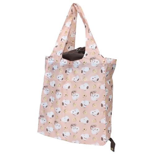 エコバッグ スヌーピー ワイド底板付エコバッグ ベストフレン ピーナッツ カミオジャパン ショッピングバッグ 折りたたみ コンパクト お買い物かばん メール便可 マシュマロポップ