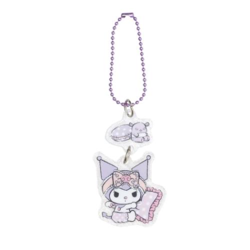 キーチェーン クロミ アクリルキーホルダー 夜ののんびりタイム KU サンリオ エムプラン アクキー メール便可 マシュマロポップ
