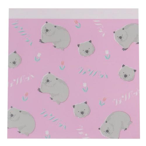 メモ帳 アニマル百貨店 メモパッド スクエア ウォンバット どうぶつ Green Flash 新学期準備文具 伝言 事務用品 メール便可 マシュマロポップのサムネイル