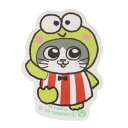 ダイカットシール ねこに転生したおじさんxサンリオキャラクターズ ステッカー プンちゃん けろけろけろっぴ サンリオ ケイカンパニー デコシール スマホステッカー メール便可 マシュマロポップ