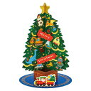 グリーティングカード CHRISTMAS クリスマスカード JX71-4 立体 乗り物と恐竜のツリー サンリオ プレゼント ポップアップ メール便可 マシュマロ...