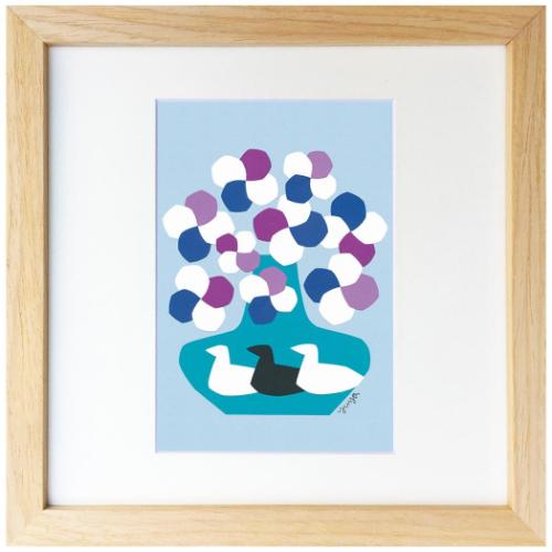 アートフレーム ユウヤ YUYA　200series むらさきの花 美工社 額付き ギフト インテリア 取寄品 マシュ..