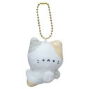 マスコット てちてっちキーホルダー みけねこ カミオジャパン プレゼント ミニぬいぐるみボールチェーン かわいい マシュマロポップ
