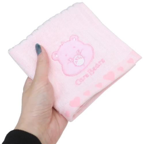 ミニタオル ケアベア ジャガードハンカチタオル チアベア CareBears 丸眞 汗拭きタオル メール便可 マシュマロポップ
