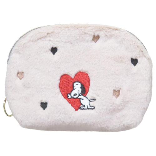 ミニポーチ スヌーピー ティッシュポーチ ボアハート ピーナッツ マリモクラフト 小物入れ ポケットテ..