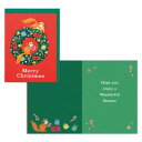 クリスマスカード 海外デザインカード リスとリース 日本ホールマーク Xmas メッセージカード メール便可 マシュマロポップ