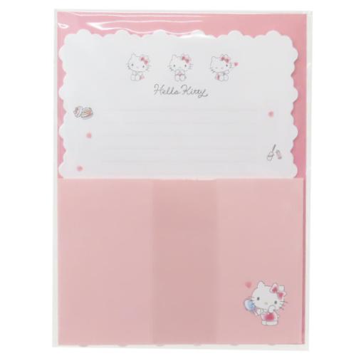 レターセット ハローキティ カームレター サンリオ カミオジャパン ダイカット便箋&封筒 手紙セット メール便可 マシュマロポップ