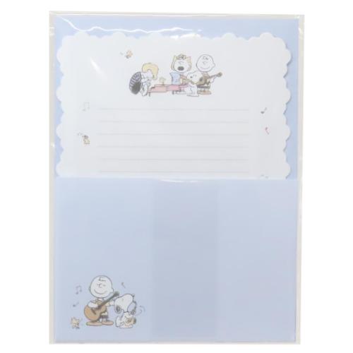 レターセット スヌーピー カームレター 音楽隊 ピーナッツ カミオジャパン ダイカット便箋&封筒 手紙セット メール便可 マシュマロポップ