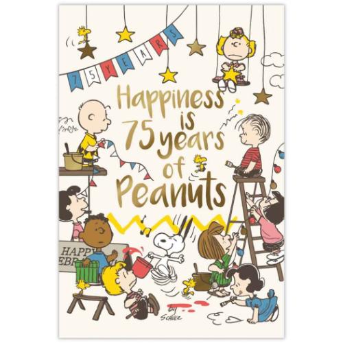 POSTCARD スヌーピー ポストカード SN箔AG 75thお祝い準備 ピーナッツ 日本ホールマーク 絵葉書 メール便可 マシュマロポップ