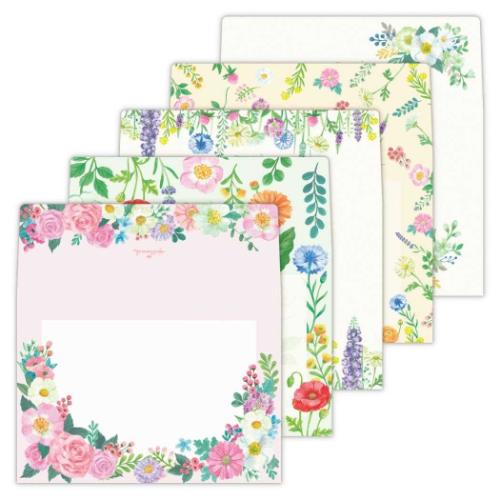 封筒 Azusa Omura レターパッド用封筒 HAC5Dフラワー 日本ホールマーク 手紙 おしゃれ メール便可 マシュマロポップ