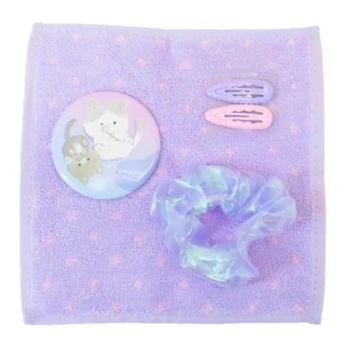 キッズ ショルダーバッグ タイニーコスメバッグセット なにしてるの こねこ クーリア ヘアアクセ ミニタオル 手鏡 女の子向け マシュマロポップ