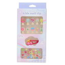 キッズコスメ キッズネイルチップセット カラフルポップ カミオジャパン 付け爪 未就学児 低学年向け キッズサイズ メール便可 マシュマロポップ