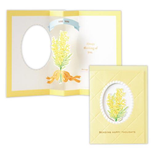 グリーティングカード 多目的 立体カード SFミモザ 日本ホールマーク お礼 お祝い メッセージカード メール便可 マシュマロポップ