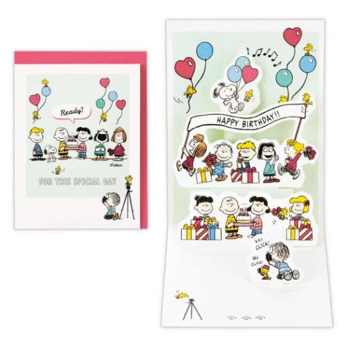 グリーティングカード スヌーピー 誕生お祝い 立体カード SNバースデーフォト ピーナッツ 日本ホールマーク バースデーカード メッセージカード メール便可 マ...