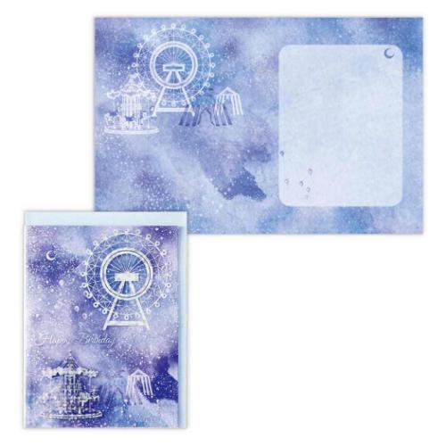 グリーティングカード 誕生お祝い ホロ箔遊園地 日本ホールマーク バースデーカード メッセージカード メール便可 マシュマロポップ