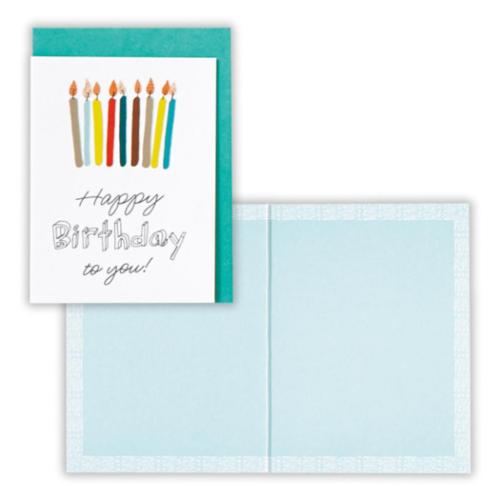 ミニカード 誕生お祝い UVろうそく2 日本ホールマーク バースデーカード メッセージカード メール便可 マシュマロポップ