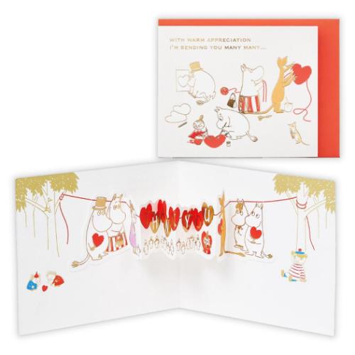 ミニカード ムーミン ありがとう 立体カード MOみんなでサンキュー2 北欧 日本ホールマーク サンキューカード メッセージカード メール便可 マシュマロポップ