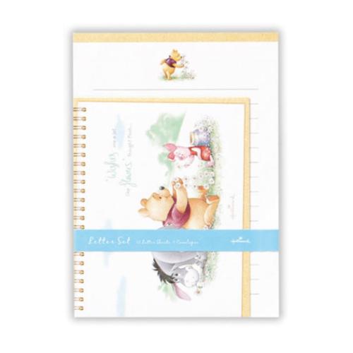 手紙セット くまのプーさん レターセット DNプーと花飾り2 ディズニー 日本ホールマーク 便箋&封筒 かわいい メール便可 マシュマロポップ