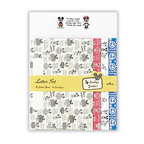 手紙セット ミッキー&ミニー レターセット DNスマイルM&M2 ディズニー 日本ホールマーク 便箋&封筒 かわいい メール便可 マシュマロポップ