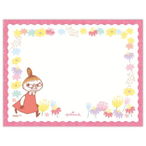 メッセージカード ムーミン ミニメッセージカードセット 4枚セット MOセットカットリトルミイとお花 北欧 日本ホールマーク プレゼントカード カード＆封筒 多目的 メール便可 マシュマロポップ