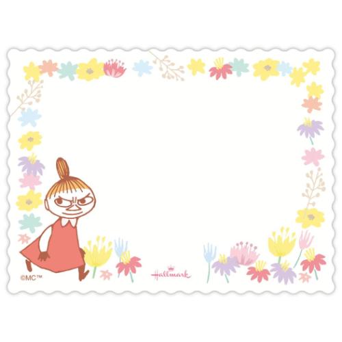 メッセージカード ムーミン ミニメッセージカードセット 4枚セット MOセットカットリトルミイとお花 北欧 日本ホールマーク プレゼントカード カード＆封筒 多目的 メール便可 マシュマロポップ