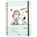 リングノート スヌーピー B6 サイズ SNLFグリーン Life with Snoopy and Friends ピーナッツ 日本ホールマーク 新学期準備文具...