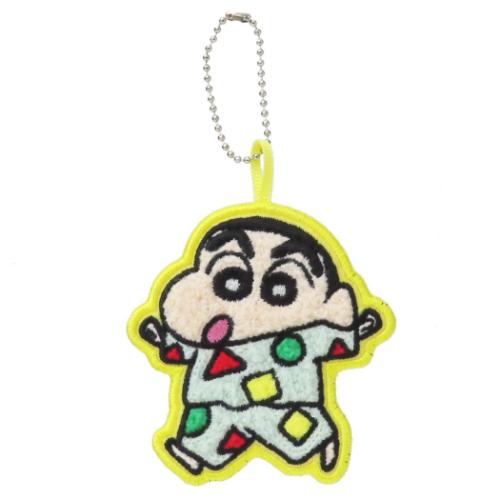 キーチェーン クレヨンしんちゃん 刺繍ワッペンチャーム パジャマ ジェイズプランニング キーホルダー ..