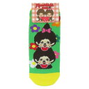 女性用靴下 モンチッチ ANKLE SOCKS LADIES レディースアンクルソックス フラワー オクタニ かわいい メール便可 マシュマロポップ