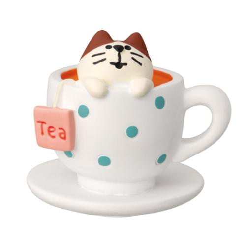 マスコット コンコンスイーツパーラー ちびねこ 紅茶 デコレ プレゼント インテリア かわいい マシュマ..