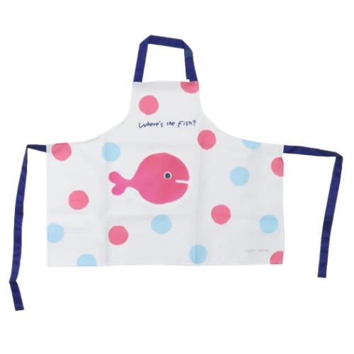 キッズエプロン 五味太郎 こどもエプロン きんぎょがにげた 学研ステイフル 子供用エプロン 絵本メール..