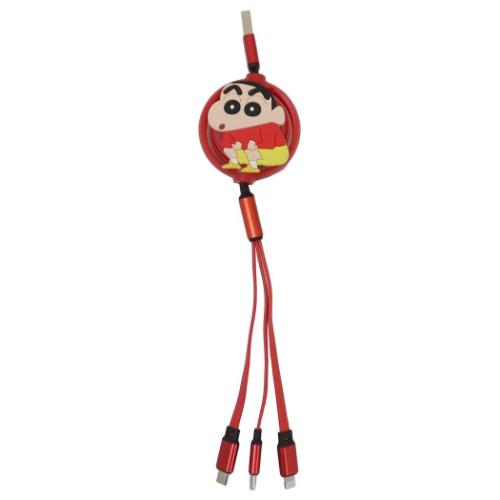 充電コード クレヨンしんちゃん リール式マルチ充電ケーブル ユニック 多機種対応 アニメメール便可 マシュマロポップ 充電コード クレヨンしんちゃん リール式マルチ充電ケーブル ユニック 多機種対応 アニメメール便可 マシュマロポップ