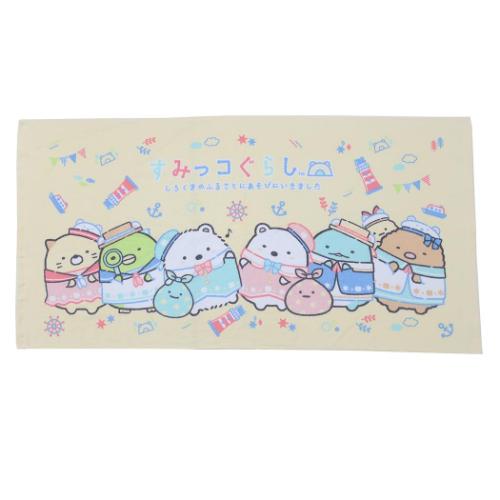 バスタオル すみっコぐらし プリントビッグタオル ふるさとにおでかけ サンエックス 犬飼タオル お風呂タオル メール便可 マシュマロポップ