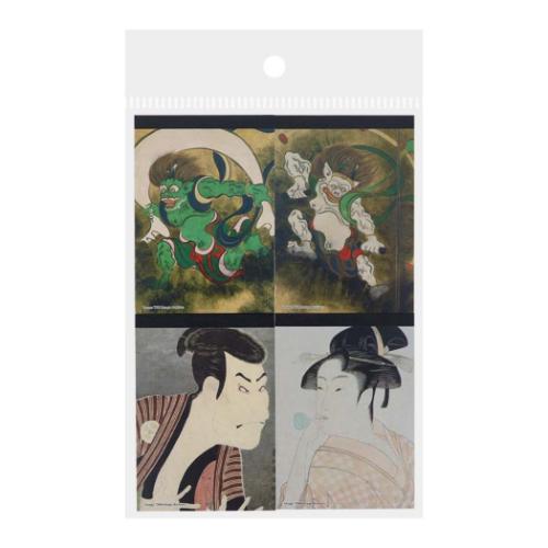 メモ帳 尾形光琳 東洲斎写楽 喜多川歌麿 メモミニ4冊セット 浮世絵人物 サンスター文具 和風 インバウンド 文具 メール便可 マシュマロポップ