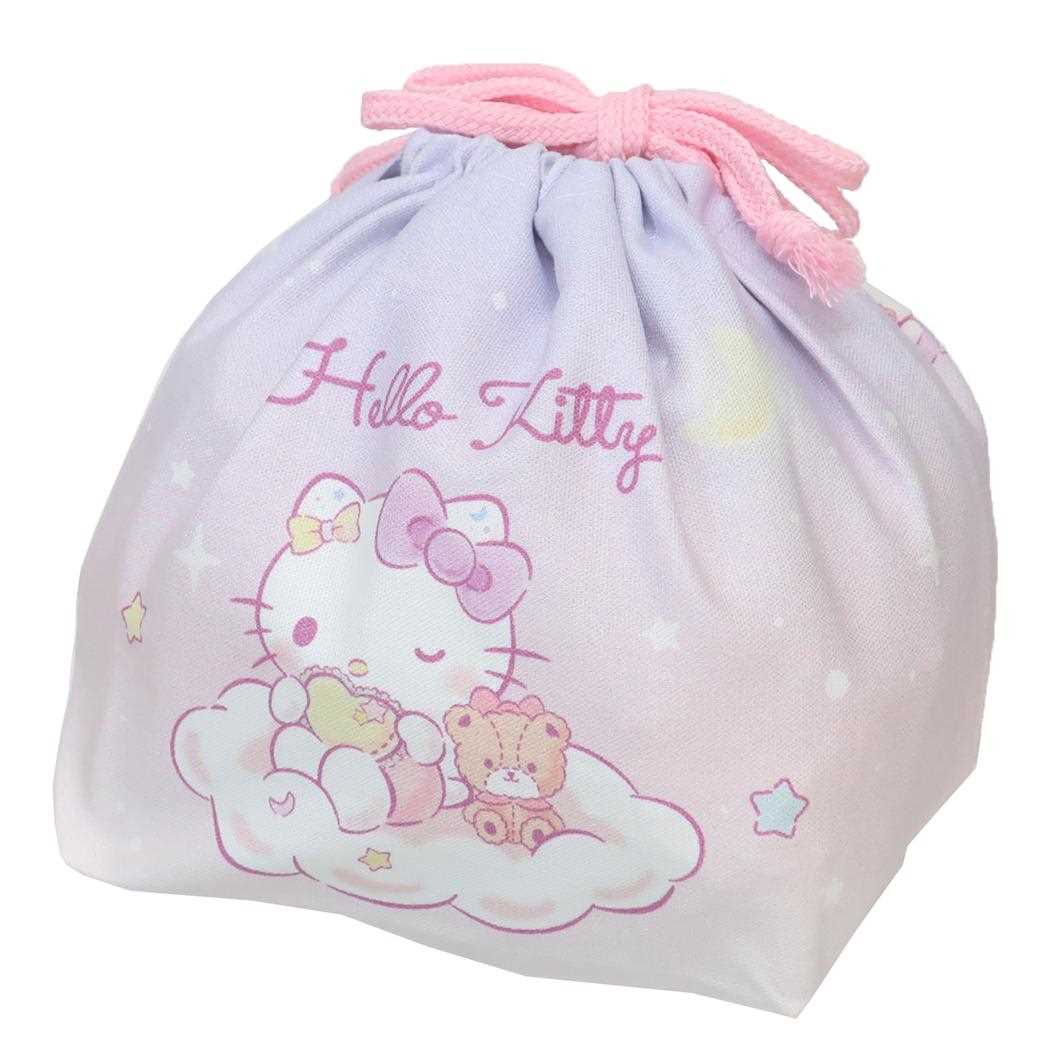 ランチ巾着 ハローキティ お弁当きんちゃくポーチ ピンク 新入学 サンリオ マルヨシ 幼稚園 小学生 メール便可 マシュマロポップ