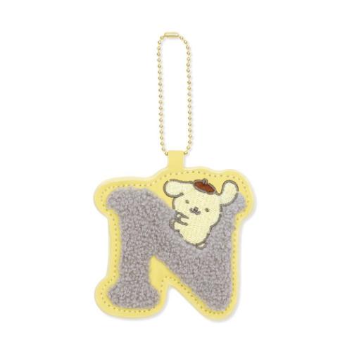 キーチェーン ポムポムプリン イニシャルホルダー 相良刺繍 N サンリオ エムプラン プチギフト メール..