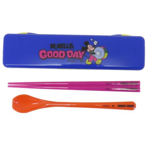 コンビセット ミッキーマウス&ミニーマウス お箸&スプーンセット MUSIC ディズニー 大西賢製販 ランチメール便可 マシュマロポップ