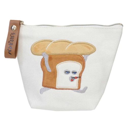 コスメポーチ パンどろぼう 舟形ポーチ ふわふわワッペン IV マリモクラフト 小物入れ ミニポーチ 絵本..