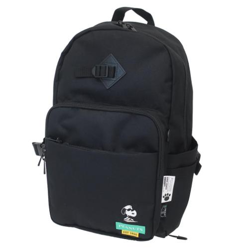 デイパック スヌーピー RE-PET スクリュック BK GRネーム ジョークール ピーナッツ マリモクラフト バ..
