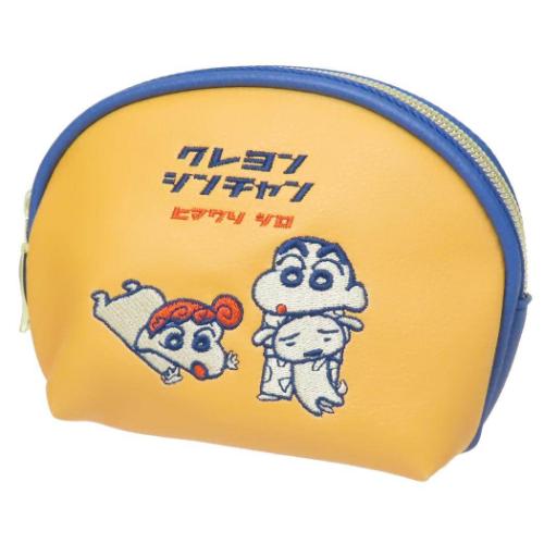 コスメポーチ クレヨンしんちゃん シェルポーチ パジャマ 総柄 スモールプラネット 化粧ポーチ 小物入..