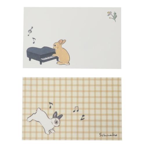 グリーティングカード 森山標子 ミニメッセージカード ピアノ ANC-106 アクティブコーポレーション ギフトカード お祝い メール便可 マシュマロポップ