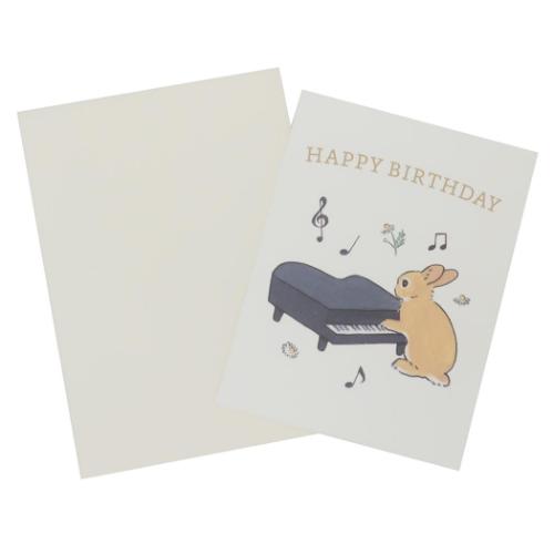 グリーティングカード 森山標子 バースデーミニカード ピアノ MG-41 アクティブコーポレーション ギフトカード お祝い メール便可 マシュマロポップ